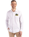 Drexel Dragons Cutter & Buck Advantage Tri-Blend Eco Soft Pique Long Sleeve Knitted Mens Button Up White Front Thumbnail Image