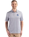 Fresno State Bulldogs College Vault Cutter & Buck Pike Eco Diamond Dot Print Recycled Mens Polo Black Front Thumbnail Image