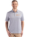 Tennessee Volunteers Alumni Cutter & Buck Pike Eco Diamond Dot Print Recycled Mens Polo Black Front Thumbnail Image