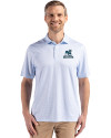 Citadel Bulldogs Vintage Cutter & Buck Pike Eco Diamond Dot Print Recycled Mens Polo Atlas Light Blue Front Thumbnail Image