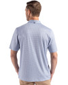 Howard Bison Cutter & Buck Pike Eco Diamond Dot Print Recycled Mens Polo Navy Blue Back Thumbnail Image