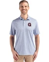 Gonzaga Bulldogs College Vault Cutter & Buck Pike Eco Diamond Dot Print Recycled Mens Polo Navy Blue Front Thumbnail Image