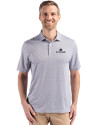Notre Dame Fighting Irish Cutter & Buck Pike Eco Diamond Dot Print Recycled Mens Polo Black Front Thumbnail Image
