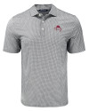 FSU Bobby Bowden Cutter & Buck Pike Eco Diamond Dot Print Recycled Mens Polo Black Mannequin Thumbnail Image