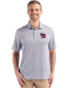 Buffalo Bisons Cutter & Buck Pike Eco Diamond Dot Print Recycled Mens Polo Black Front Thumbnail Image