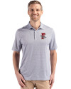 Fresno Grizzlies Cutter & Buck Pike Eco Diamond Dot Print Recycled Mens Polo Black Front Thumbnail Image
