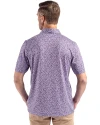 LSU Tigers College Vault Cutter & Buck Pike Eco Flora Print Recycled Mens Polo College Purple Back Thumbnail Image