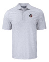 Florida State Seminoles Cutter & Buck Pike Eco Flora Print Recycled Mens Polo Polished Medium Gray Mannequin Thumbnail Image