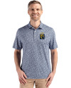 FIU Panthers College Vault Cutter & Buck Pike Eco Flora Print Recycled Mens Polo Navy Blue Front Thumbnail Image