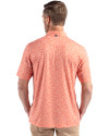 UOP Tigers Cutter & Buck Pike Eco Flora Print Recycled Mens Polo College Orange Back Thumbnail Image