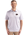 Montana Grizzlies Cutter & Buck Pike Eco Flora Print Recycled Mens Polo Polished Medium Gray Front Thumbnail Image