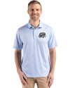 Omaha Storm Chasers Cutter & Buck Pike Eco Flora Print Recycled Mens Polo Atlas Light Blue Front Thumbnail Image
