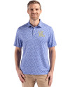 Frisco RoughRiders Cutter & Buck Pike Eco Flora Print Recycled Mens Polo Chelan Blue Front Thumbnail Image