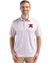Richmond Flying Squirrels Cutter & Buck Pike Eco Flora Print Recycled Mens Polo Polished Medium Gray Front Thumbnail Image