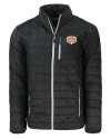 Texas Longhorns 100 Years at DKR Cutter & Buck Rainier PrimaLoft® Mens Eco Insulated Full Zip Puffer Jacket Black Mannequin Thumbnail Image