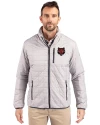 Arkansas State Red Wolves Cutter & Buck Rainier PrimaLoft® Mens Eco Insulated Full Zip Puffer Jacket Polished Medium Gray Front Thumbnail Image