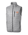 Texas Longhorns 100 Years at DKR Cutter & Buck Rainier PrimaLoft® Mens Eco Insulated Full Zip Puffer Vest Polished Medium Gray Mannequin Thumbnail Image