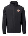 View image 3: Texas Longhorns 100 Years at DKR Cutter & Buck Charter Recycled Packable Mens Full Zip Jacket Black Mannequin