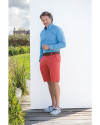 View image 4: Cutter & Buck Long Sleeve Tailored Fit Fine Twill Mens Shirt Atlas Light Blue Lifestyle 1