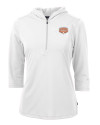 Texas Longhorns 100 Years at DKR Cutter & Buck Virtue Eco Pique Recycled Half Zip Pullover Womens Hoodie White Mannequin Thumbnail Image