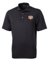 View image 3: Texas Longhorns 100 Years at DKR Cutter & Buck Virtue Recycled Featherlight Pique Mens Polo Black Mannequin