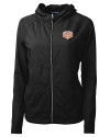 Texas Longhorns 100 Years at DKR Cutter & Buck Adapt Eco Knit Hybrid Recycled Womens Full Zip Jacket Black Mannequin Thumbnail Image