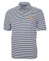 Texas Longhorns 100 Years at DKR Cutter & Buck Virtue Eco Pique Stripe Recycled Mens Big and Tall Polo Navy Blue Mannequin Thumbnail Image