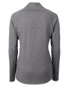 Texas Longhorns 100 Years at DKR Cutter & Buck Adapt Eco Knit Heather Recycled Womens Full Zip Black Heather Mannequin Back Thumbnail Image
