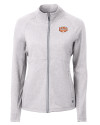 Texas Longhorns 100 Years at DKR Cutter & Buck Adapt Eco Knit Heather Recycled Womens Full Zip Polished Heather Mannequin Thumbnail Image