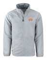 Texas Longhorns 100 Years at DKR Cutter & Buck Charter Eco Knit Recycled Big & Tall Full-Zip Jacket Polished Medium Gray Mannequin Thumbnail Image