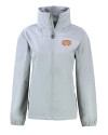 Texas Longhorns 100 Years at DKR Cutter & Buck Charter Eco Recycled Womens Full-Zip Jacket Polished Medium Gray Mannequin Thumbnail Image