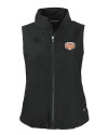 Texas Longhorns 100 Years at DKR Cutter & Buck Charter Eco Recycled Full-Zip Womens Vest Black Mannequin Thumbnail Image