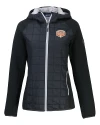 Texas Longhorns 100 Years at DKR Cutter & Buck Rainier Primaloft Womens Eco Full Zip Hybrid Jacket Black Mannequin Thumbnail Image