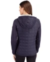 Texas Longhorns 100 Years at DKR Cutter & Buck Rainier Primaloft Womens Eco Full Zip Hybrid Jacket Dark Navy Back Thumbnail Image