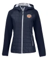 Texas Longhorns 100 Years at DKR Cutter & Buck Rainier Primaloft Womens Eco Full Zip Hybrid Jacket Dark Navy Mannequin Thumbnail Image