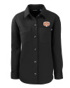 Texas Longhorns 100 Years at DKR Cutter & Buck Roam Epic Versatility Recycled Womens Shirt Jacket Black Mannequin Thumbnail Image
