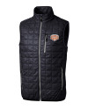 Texas Longhorns 100 Years at DKR Cutter & Buck Rainier PrimaLoft® Mens Big and Tall Eco Insulated Full Zip Puffer Vest Dark Navy/Silver Mannequin Thumbnail Image