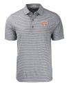 Texas Longhorns 100 Years at DKR Cutter & Buck Forge Eco Heather Stripe Stretch Recycled Mens Big & Tall Polo Black Heather Mannequin Thumbnail Image