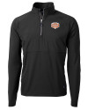 Texas Longhorns 100 Years at DKR Cutter & Buck Adapt Eco Knit Hybrid Recycled Mens Quarter Zip Black Mannequin Thumbnail Image