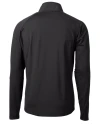 Texas Longhorns 100 Years at DKR Cutter & Buck Adapt Eco Knit Hybrid Recycled Mens Quarter Zip Black Mannequin Back Thumbnail Image