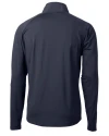 Texas Longhorns 100 Years at DKR Cutter & Buck Adapt Eco Knit Hybrid Recycled Mens Quarter Zip Navy Blue Mannequin Back Thumbnail Image