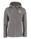 Texas Longhorns 100 Years at DKR Cutter & Buck Evoke Softshell Recycled Full Zip Womens Jacket Elemental Grey Mannequin Thumbnail Image