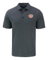 Texas Longhorns 100 Years at DKR Cutter & Buck Forge Eco Stretch Recycled Mens Polo Dark Black Heather Mannequin Thumbnail Image