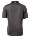 Texas Longhorns 100 Years at DKR Cutter & Buck Virtue Eco Pique Micro Stripe Recycled Mens Big & Tall Polo Black/Elemental Grey Mannequin Back Thumbnail Image