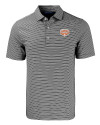 Texas Longhorns 100 Years at DKR Cutter & Buck Forge Eco Double Stripe Stretch Recycled Mens Polo Black/White Mannequin Thumbnail Image