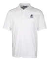 Miami Marlins Cutter & Buck Advantage Tri-Blend Jersey Mens Pocket Polo White Mannequin Thumbnail Image