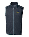 University of Notre Dame: For Good Cutter & Buck Mainsail Sweater-Knit Mens Full Zip Vest LNH_MANN_HG 1 Thumbnail Image