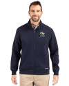 Georgia Tech Yellow Jackets Alumni Cutter & Buck Roam Eco Recycled Full Zip Mens Big & Tall Jacket Navy Blue Front Thumbnail Image