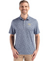 Georgia Tech Yellow Jackets Alumni Cutter & Buck Pike Eco Flora Print Recycled Mens Big & Tall Polo Navy Blue Front Thumbnail Image