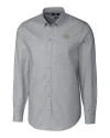 Georgia Tech Yellow Jackets - Cutter & Buck Stretch Oxford Mens Long Sleeve Dress Shirt Charcoal Mannequin Thumbnail Image